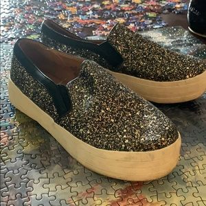 Glitter platform shoes